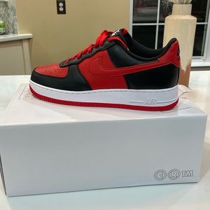 Red and Black Nike Air Force 1